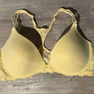 Front Closure Yellow Lace Push-up Bra Sweet Nothings Size 38C